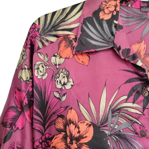 Midnight Bakery Floral Satin PJ Set Women Size Large - Picture 8 of 12